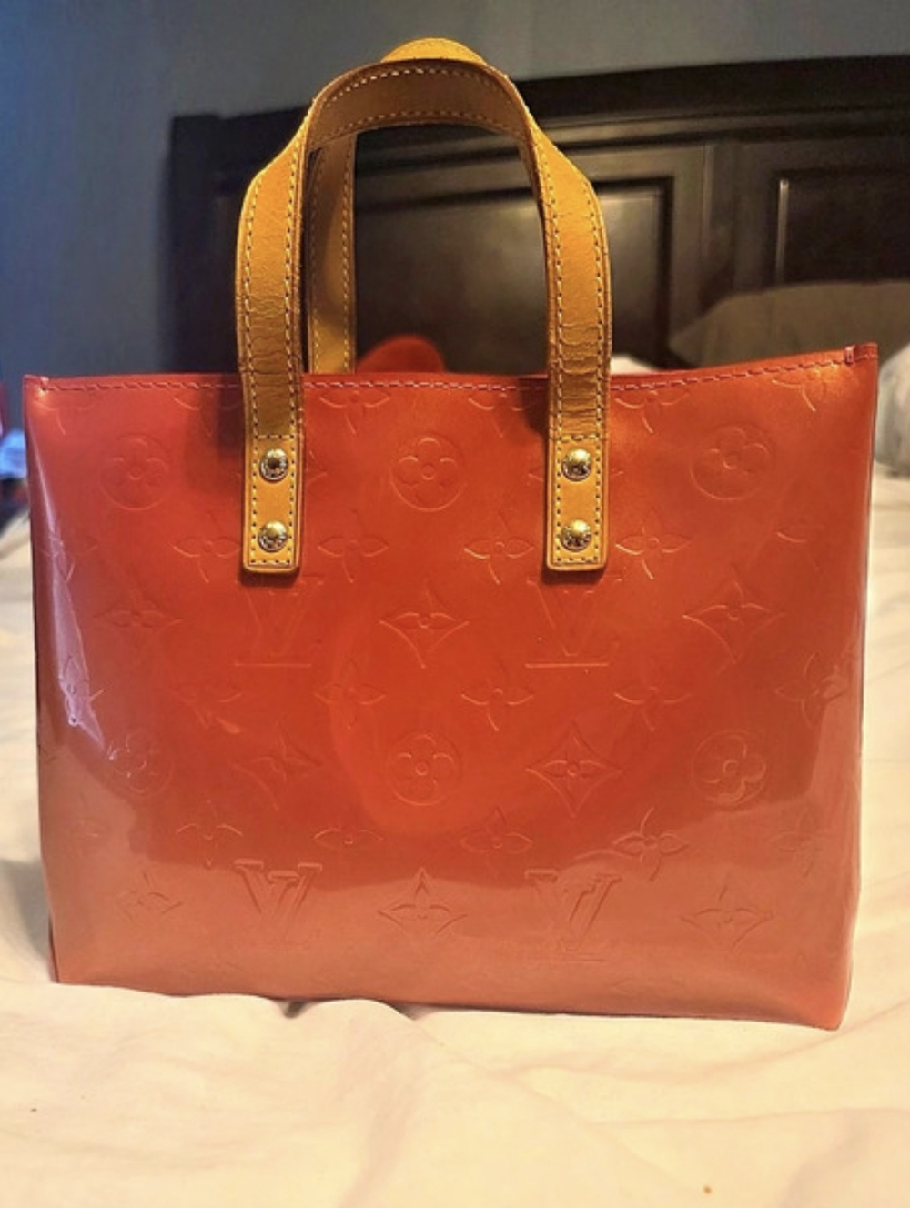Louis Vuitton Monogram Vernis Houston Tote PM Red Y2K